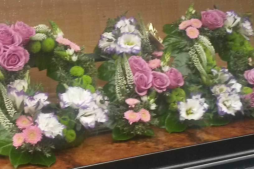 Oadby florist, Wigston florist, Dad funeral lettering,sympathy tribute