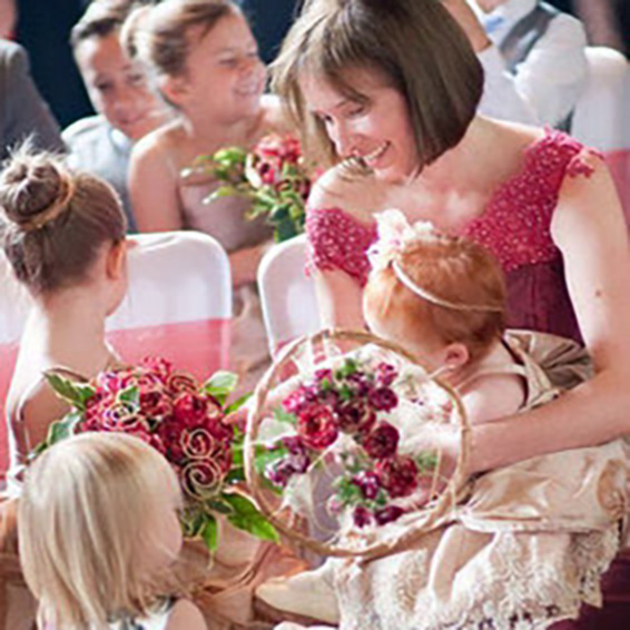 Oadby Florist, Wigston Florist, Leicester wedding flowers, Belvoir Castle wedding, bridesmaids celebrating with wedding flowers